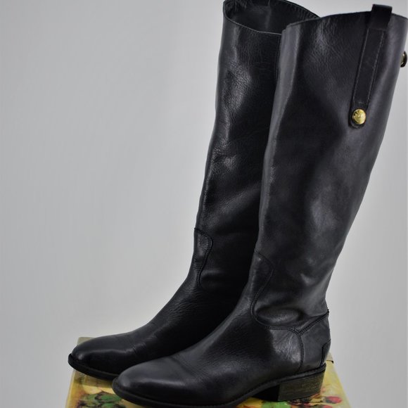 Sam Edelman Shoes - SAM EDELMAN Black Leather Boots - Penny 7.5